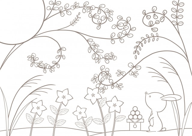 お月見の塗り絵