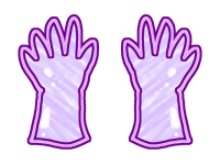 ゴム手袋（紫）