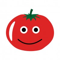 顔つきのトマト