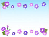 水彩風紫陽花と青…