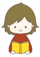 楽しそうに本を読…