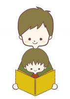 楽しそうに本を読…