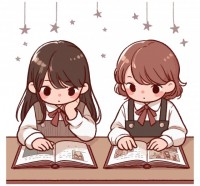 読書週間、女の子…