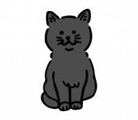 黒猫のイラスト