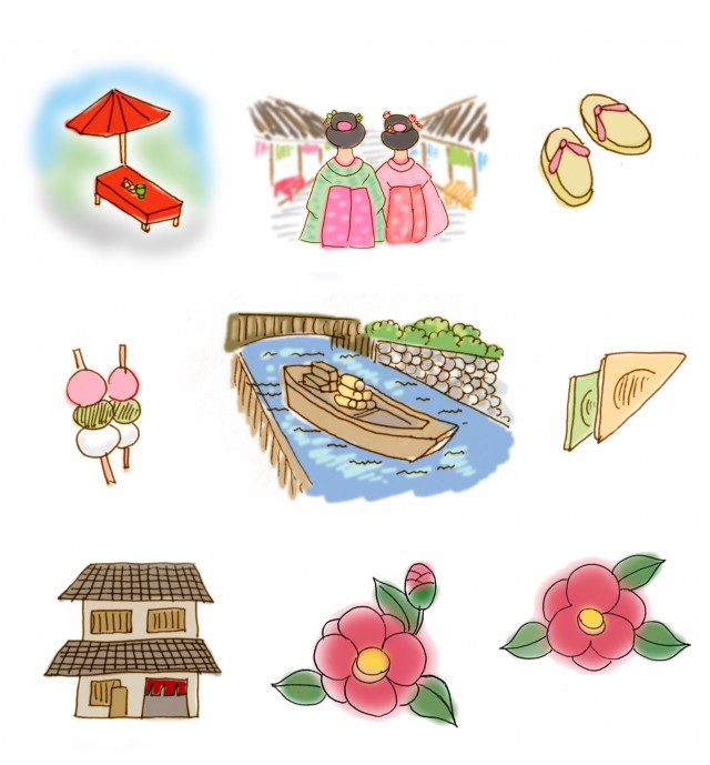 アイコン素材 手描き 京都のイメージ 04 無料イラスト素材 素材ラボ