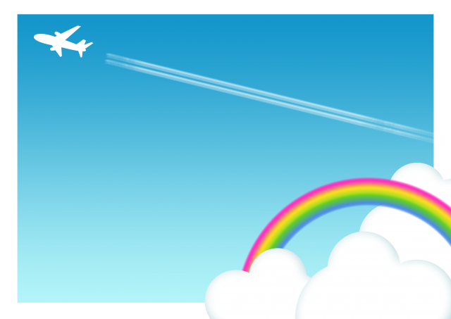 飛行機雲の背景 無料イラスト素材 素材ラボ