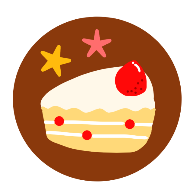 イチゴのショートケーキのワンポイントイラスト 無料イラスト素材