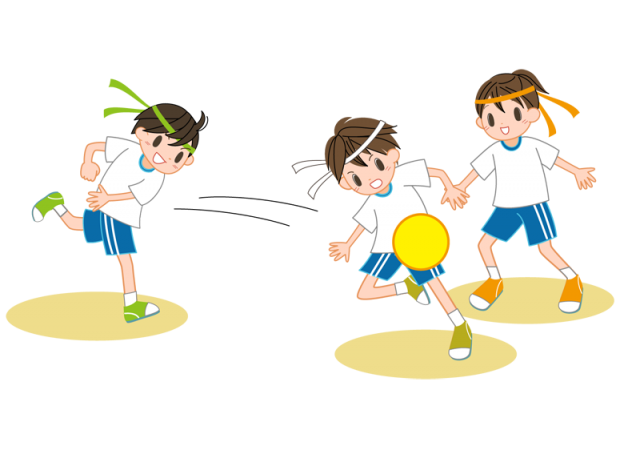 ドッヂボールをする子ども達 無料イラスト素材 素材ラボ
