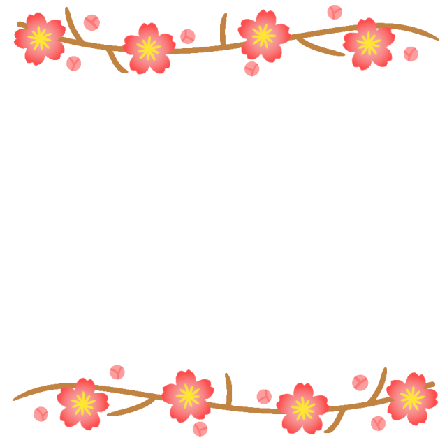 木の枝付き桜フレームのイラスト 無料イラスト素材 素材ラボ