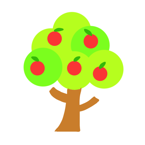 ベストオブりんごの木 イラスト 簡単