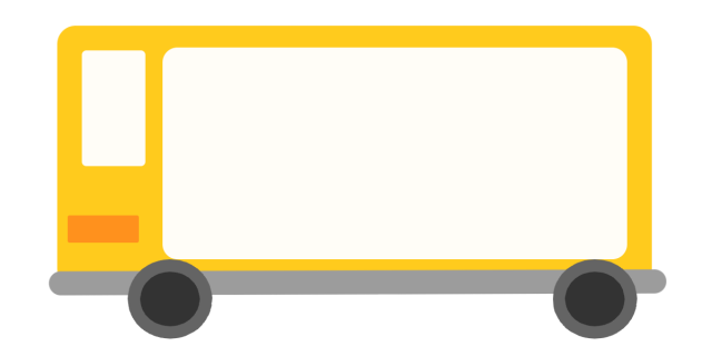 黄色いバスフレームのイラスト 無料イラスト素材 素材ラボ