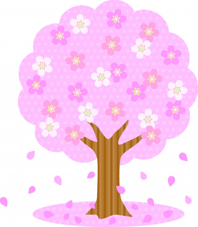 満開の桜の木のイラスト 無料イラスト素材 素材ラボ
