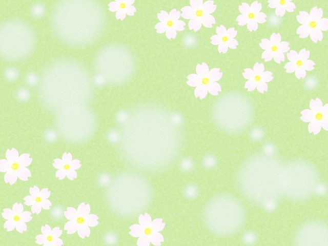 無料イラスト 桜の花柄と水玉模様の壁紙背景素材イラスト
