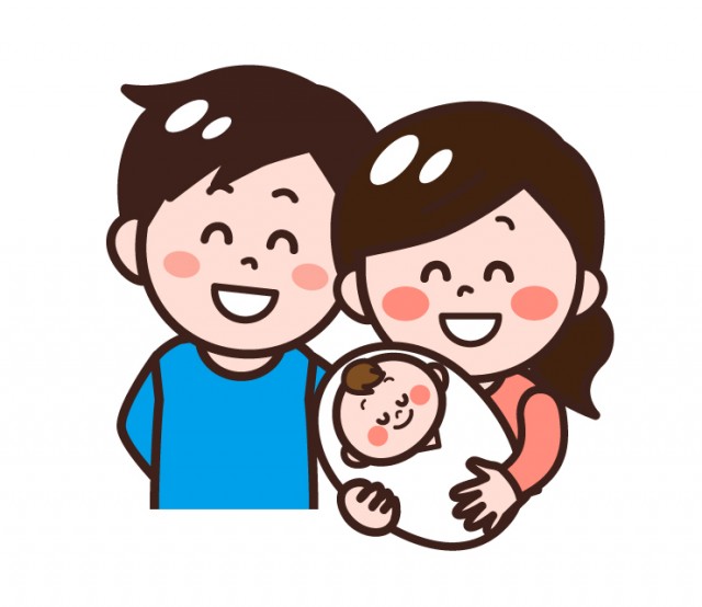 赤ちゃんとお父さんお母さんのイラスト 無料イラスト素材 素材ラボ
