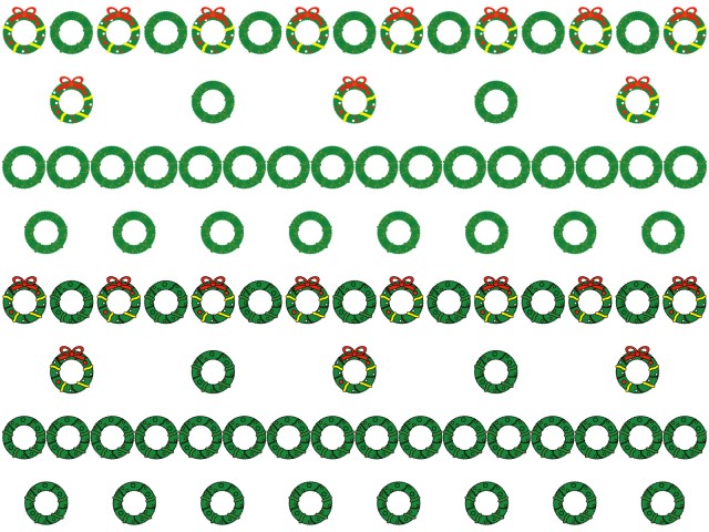 クリスマスリースアイコン罫線 交互 無料イラスト素材 素材ラボ