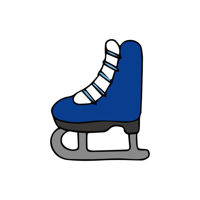 スケート靴 版画風 無料イラスト素材 素材ラボ