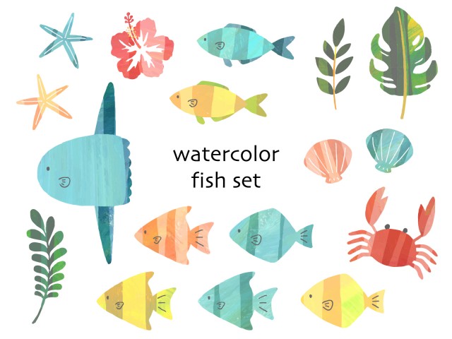 35 魚の 可愛い イラスト 無料イラスト素材 かわいいフリー素材 素材のプ