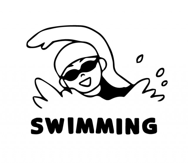 水泳する女子のイラスト 無料イラスト素材 素材ラボ