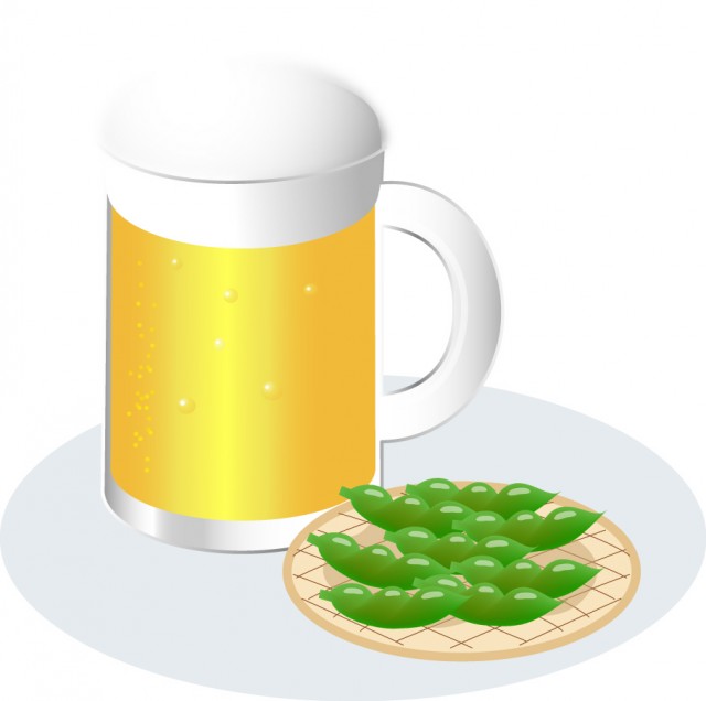 ビールと枝豆 無料イラスト素材 素材ラボ