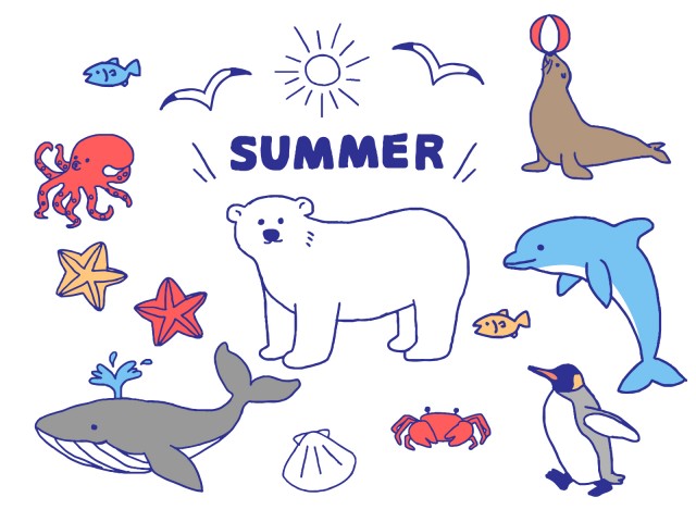 夏 動物 イラスト フリー 最高の壁紙のアイデアcahd