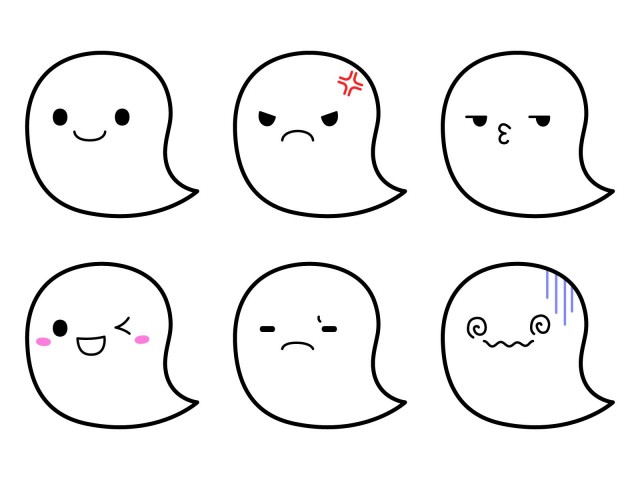 おばけ ６種類 表情 無料イラスト素材 素材ラボ