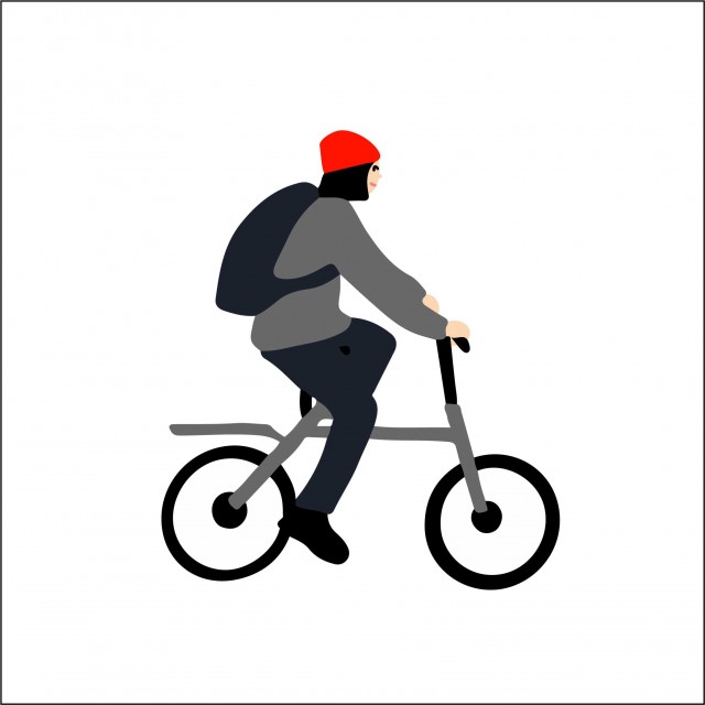 自転車を漕ぐ男性 無料イラスト素材 素材ラボ