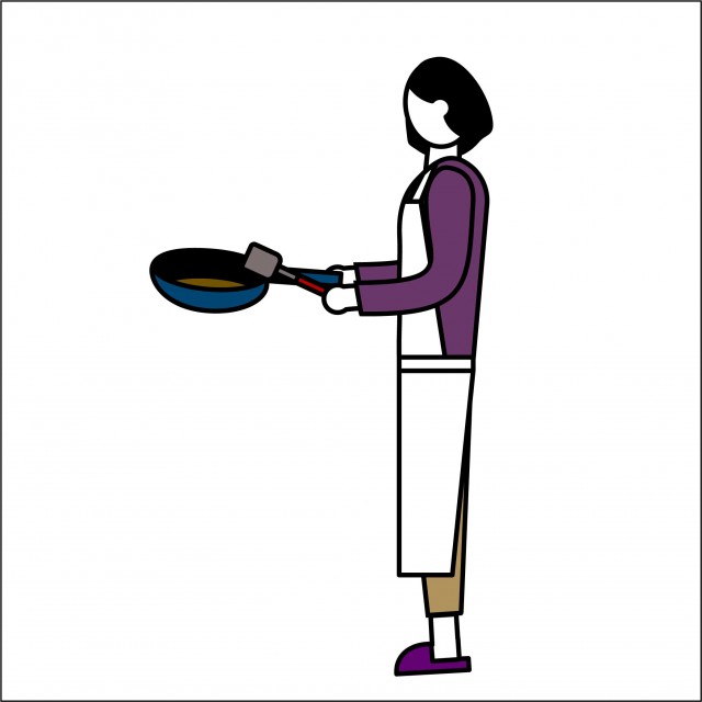 料理する女性 無料イラスト素材 素材ラボ