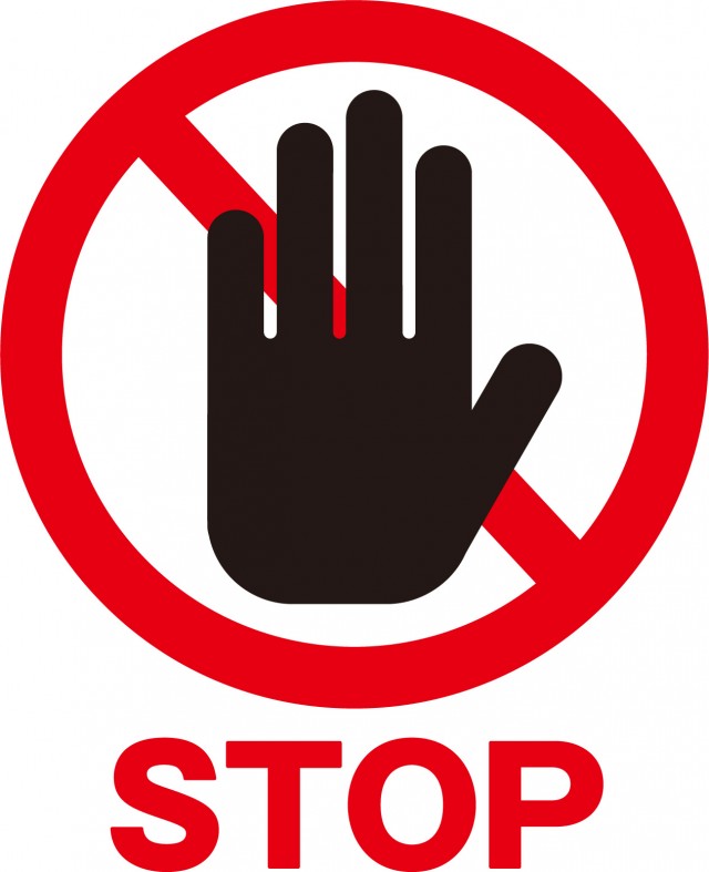 Stop 禁止 やめて 警告 手アイコン 無料イラスト素材 素材ラボ