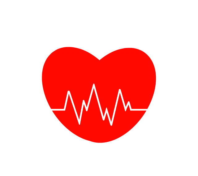 ハートの心拍数 無料イラスト素材 素材ラボ