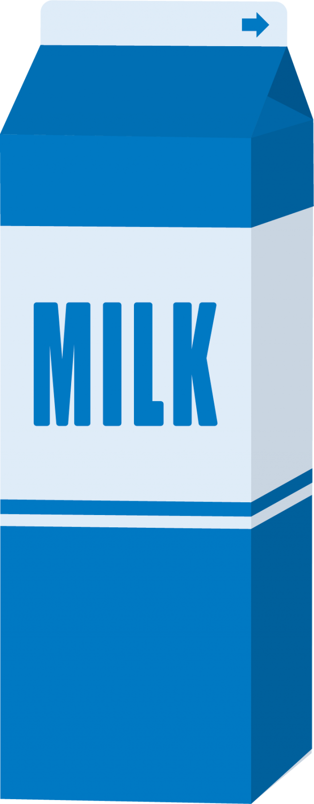 牛乳パック 青 1000ml 紙パック ミルク Milk 無料イラスト素材 素材ラボ