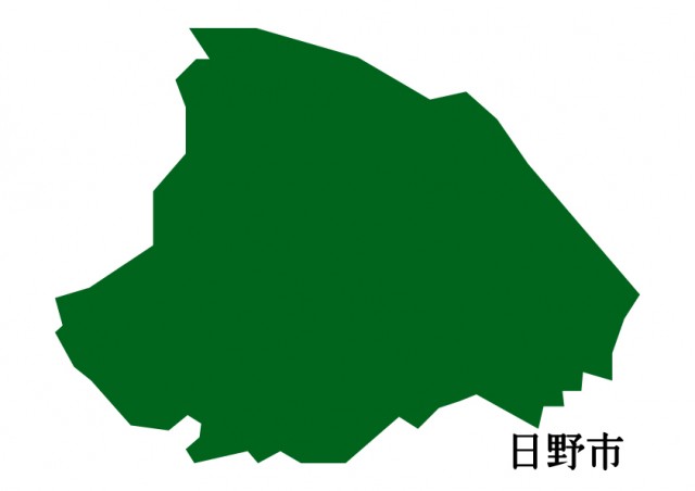 東京都日野市 ひのし の地図 緑塗り 無料イラスト素材 素材ラボ