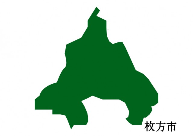 大阪府枚方市 ひらかたし の地図 緑塗り 無料イラスト素材 素材ラボ