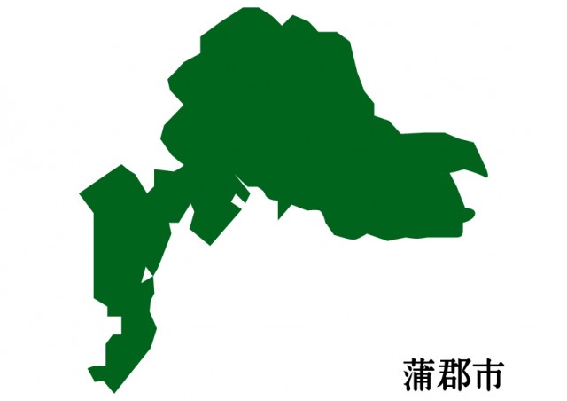愛知県蒲郡市 がまごおりし の地図 緑塗り 無料イラスト素材 素材ラボ