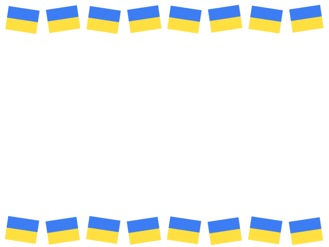 ウクライナの国旗モチーフのフレーム背景 無料イラスト素材 素材ラボ