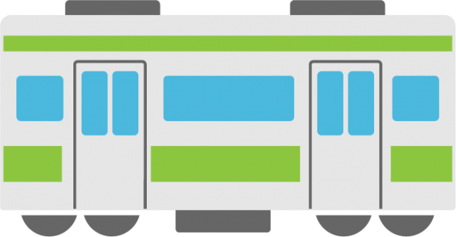 電車 緑 横向き 無料イラスト素材 素材ラボ