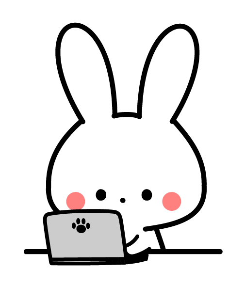 ノートパソコンを使うウサギさんのフリーイラストアイコン 無料イラスト素材 素材ラボ