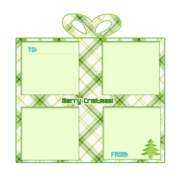 クリスマスのボックスメッセージカード 10 無料イラスト素材 素材ラボ