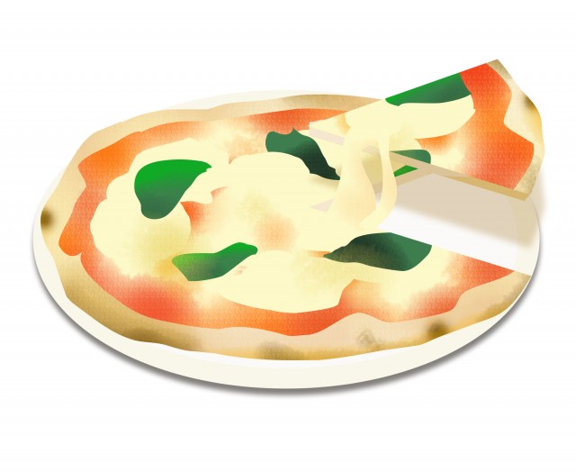 焼き立てピザ 無料イラスト素材 素材ラボ