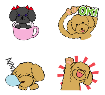 好き好きトイプードル Lineスタンプ 素材ラボ